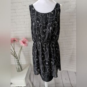 Elegant Black Floral Dress